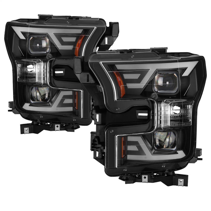 Spyder Auto 9042935 DRL LED Light Bar Projector Headlights; Black; - Truck Part Superstore