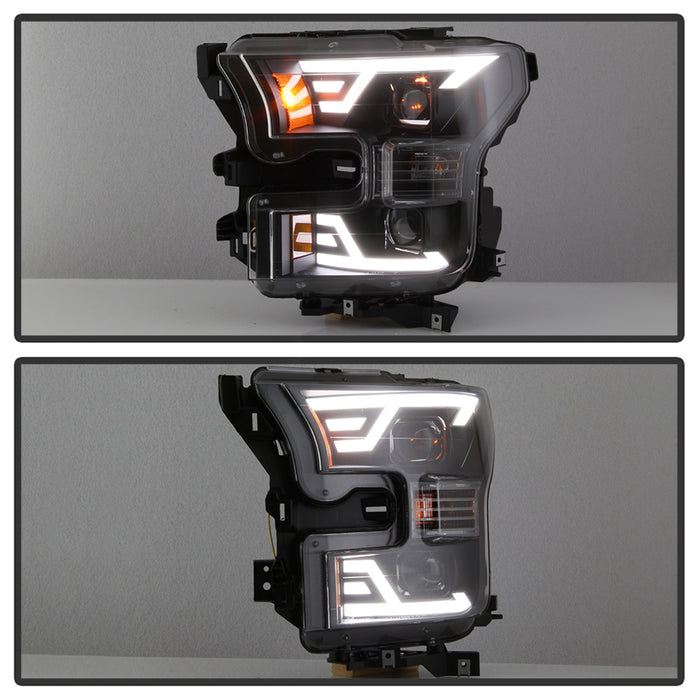 Spyder Auto 9042935 DRL LED Light Bar Projector Headlights; Black; - Truck Part Superstore