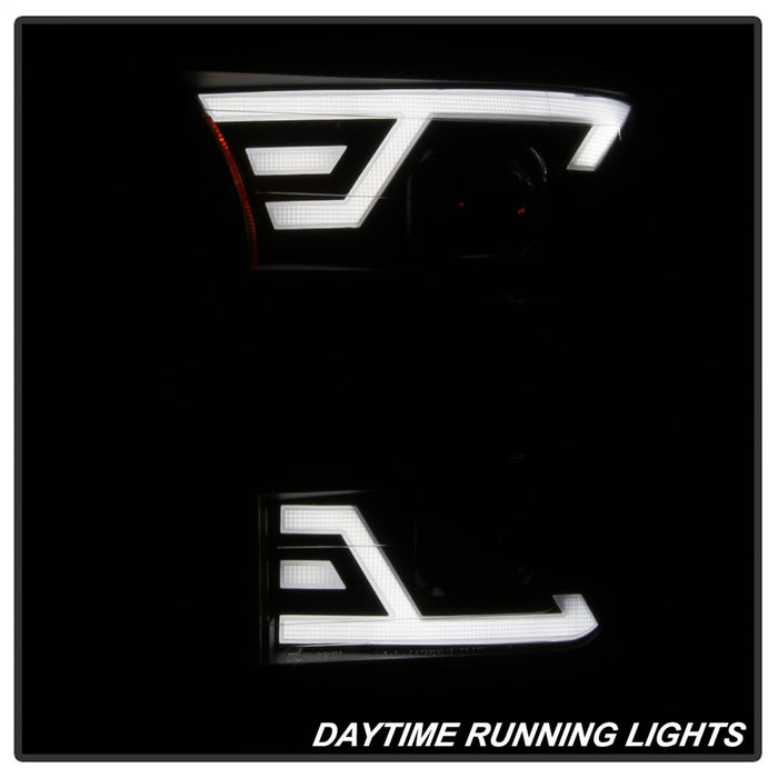 Spyder Auto 9042942 DRL LED Light Bar Projector Headlights; Black Smoke; - Truck Part Superstore