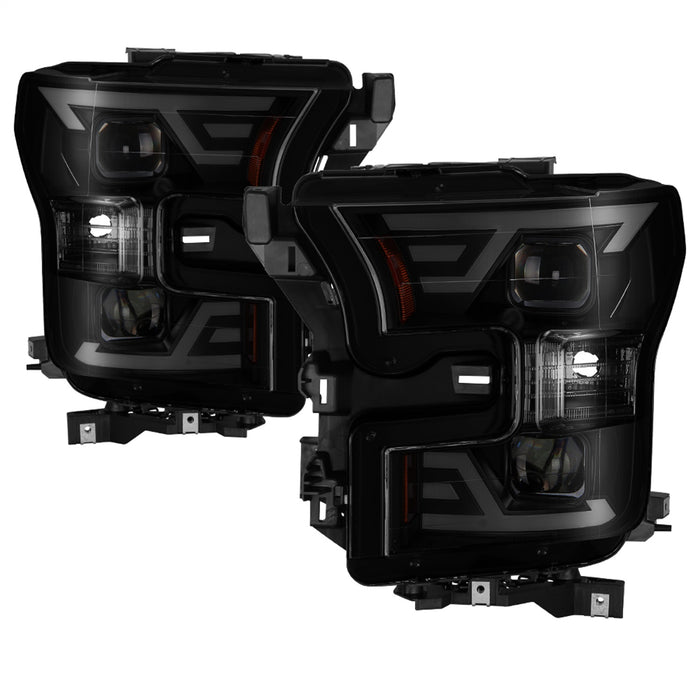Spyder Auto 9042942 DRL LED Light Bar Projector Headlights; Black Smoke; - Truck Part Superstore