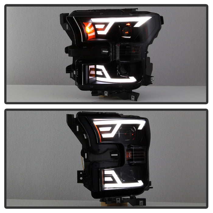 Spyder Auto 9042942 DRL LED Light Bar Projector Headlights; Black Smoke; - Truck Part Superstore