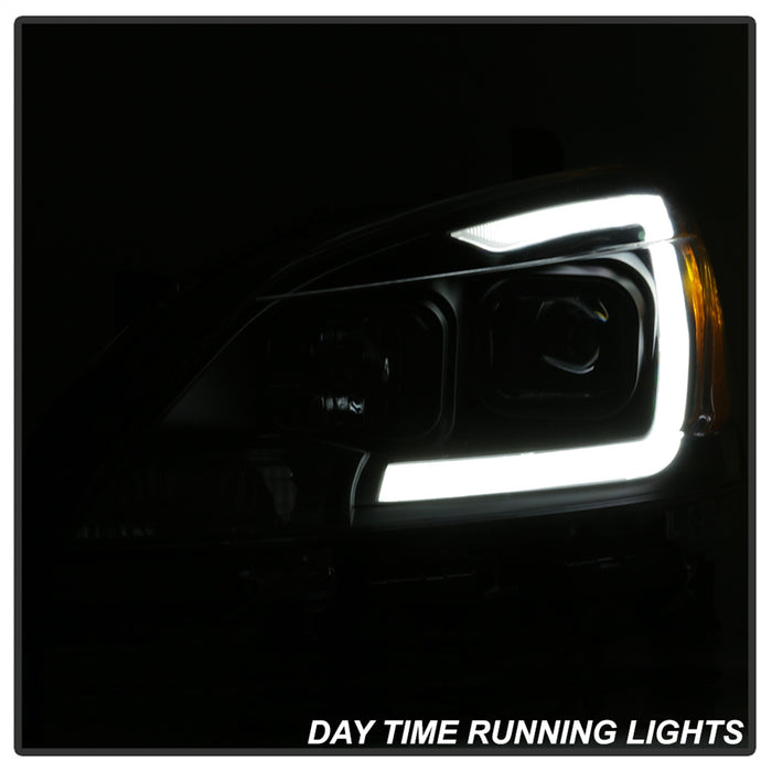 Spyder Auto 9042966 DRL LED Light Bar Projector Headlights; Black; Halogen Models Only; - Truck Part Superstore