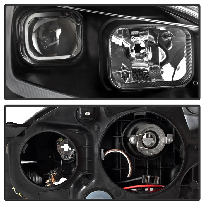 Spyder Auto 9042966 DRL LED Light Bar Projector Headlights; Black; Halogen Models Only; - Truck Part Superstore