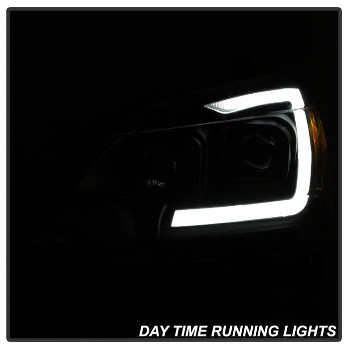 Spyder Auto 9042973 DRL LED Light Bar Projector Headlights; Black Smoke; Halogen Models Only; - Truck Part Superstore