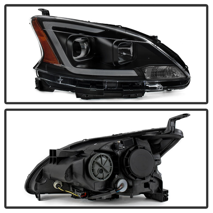 Spyder Auto 9042973 DRL LED Light Bar Projector Headlights; Black Smoke; Halogen Models Only; - Truck Part Superstore