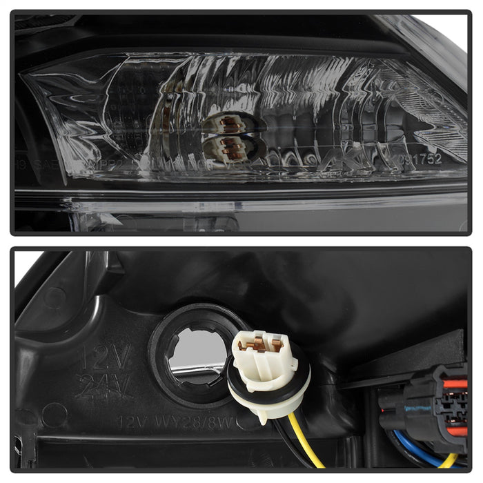 Spyder Auto 9042973 DRL LED Light Bar Projector Headlights; Black Smoke; Halogen Models Only; - Truck Part Superstore