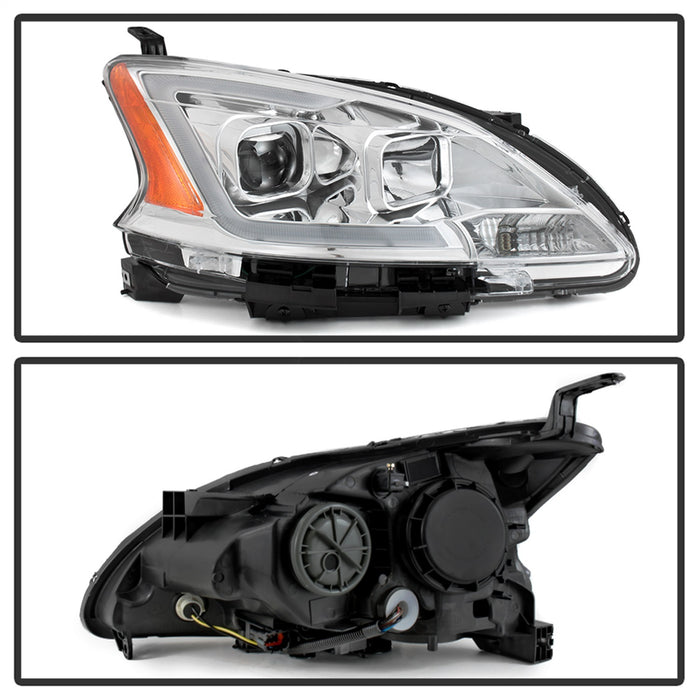 Spyder Auto 9042980 DRL LED Light Bar Projector Headlights; Chrome; Halogen Models Only; - Truck Part Superstore
