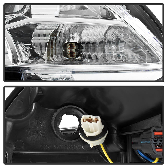 Spyder Auto 9042980 DRL LED Light Bar Projector Headlights; Chrome; Halogen Models Only; - Truck Part Superstore