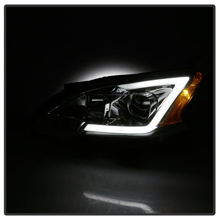 Spyder Auto 9042980 DRL LED Light Bar Projector Headlights; Chrome; Halogen Models Only; - Truck Part Superstore