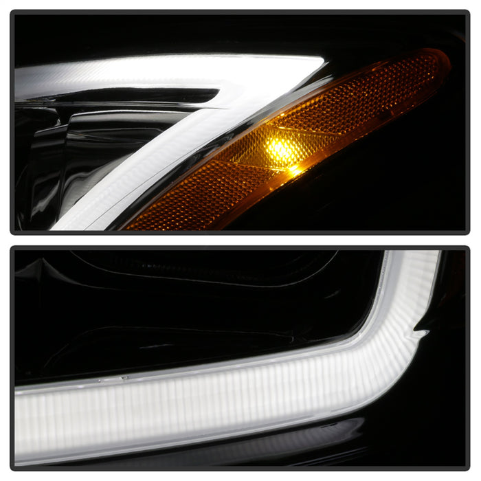 Spyder Auto 9042980 DRL LED Light Bar Projector Headlights; Chrome; Halogen Models Only; - Truck Part Superstore