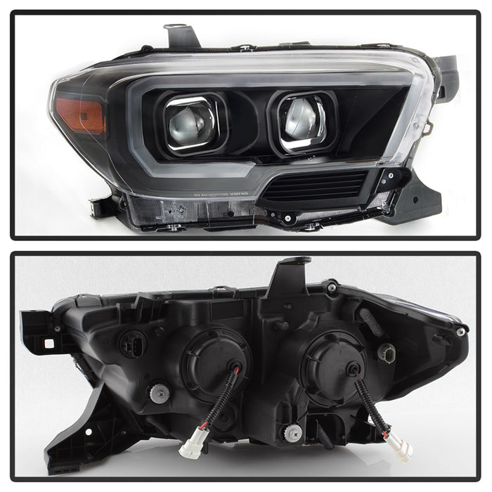 Spyder Auto 9042997 DRL Light Bar Projector Headlights; w/Sequential Turn Signal; Black; - Truck Part Superstore