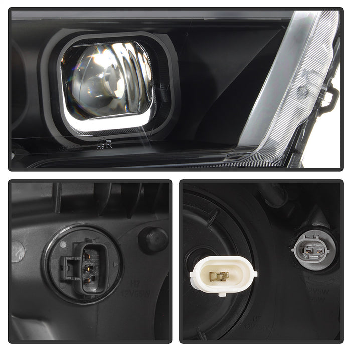 Spyder Auto 9042997 DRL Light Bar Projector Headlights; w/Sequential Turn Signal; Black; - Truck Part Superstore