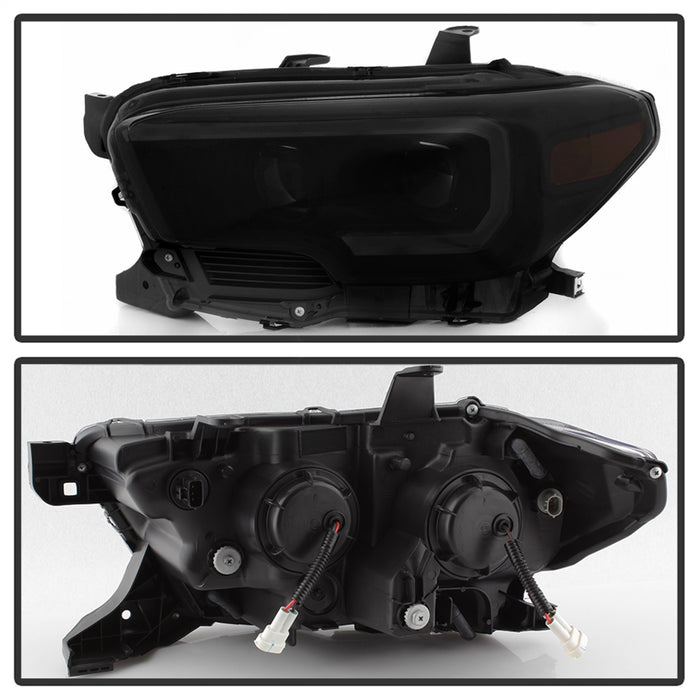 Spyder Auto 9043000 DRL Light Bar Projector Headlights; w/Sequential Turn Signal; Black Smoke; - Truck Part Superstore