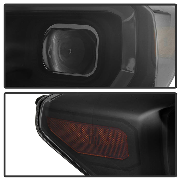 Spyder Auto 9043000 DRL Light Bar Projector Headlights; w/Sequential Turn Signal; Black Smoke; - Truck Part Superstore