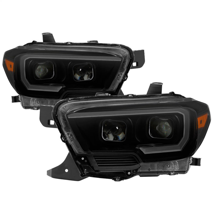 Spyder Auto 9043000 DRL Light Bar Projector Headlights; w/Sequential Turn Signal; Black Smoke; - Truck Part Superstore