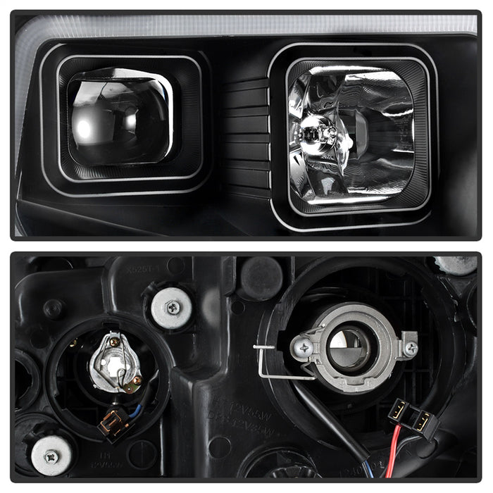 Spyder Auto 9043024 DRL LED Light Bar Projector Headlights; Black; - Truck Part Superstore
