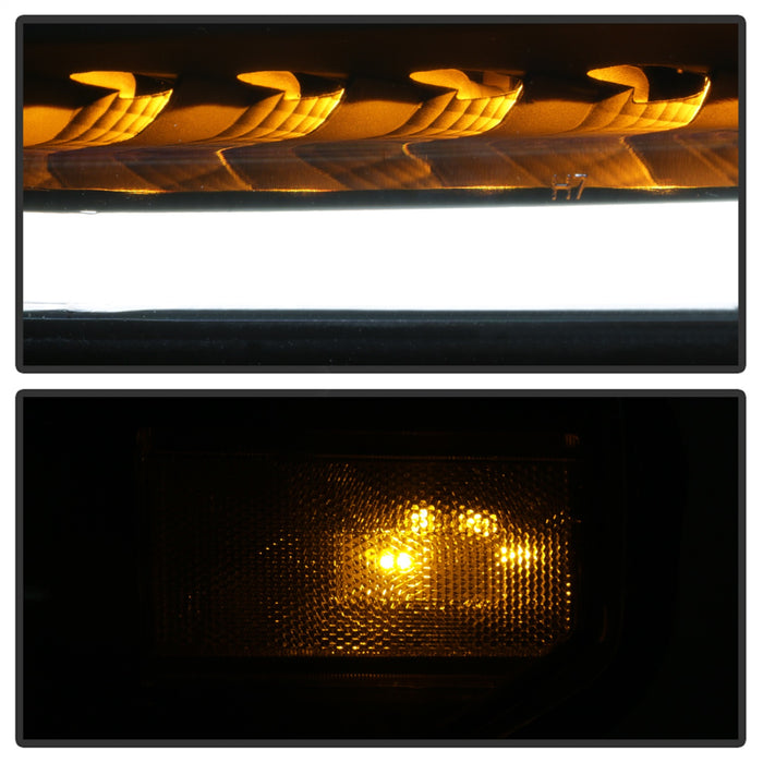 Spyder Auto 9043024 DRL LED Light Bar Projector Headlights; Black; - Truck Part Superstore