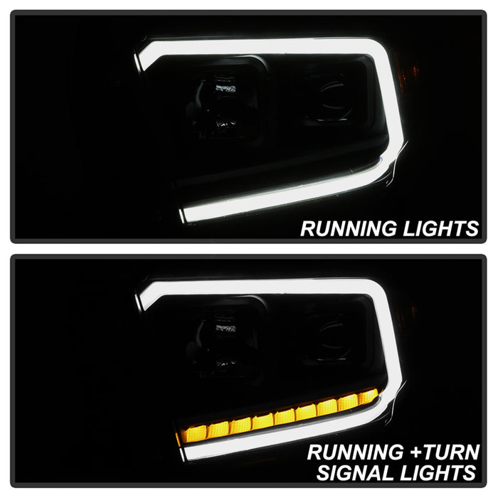 Spyder Auto 9043031 DRL LED Light Bar Projector Headlights; Black Smoke; - Truck Part Superstore