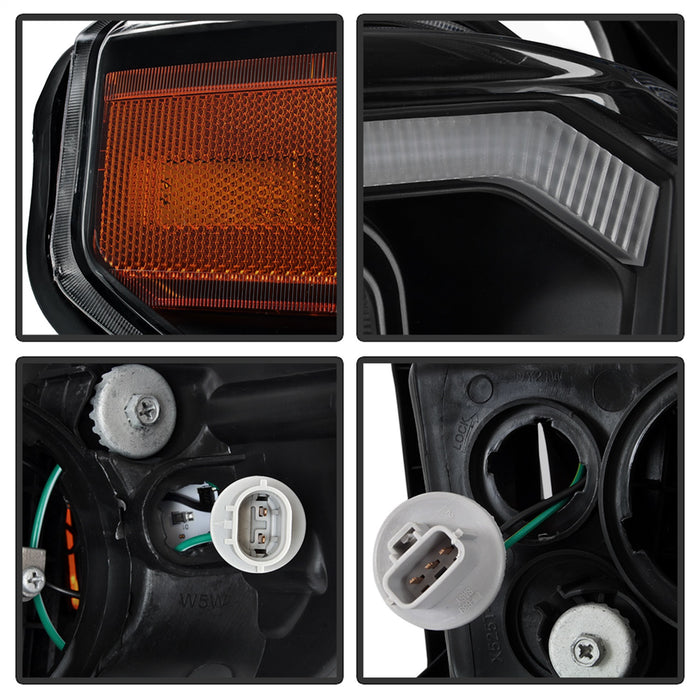 Spyder Auto 9043031 DRL LED Light Bar Projector Headlights; Black Smoke; - Truck Part Superstore