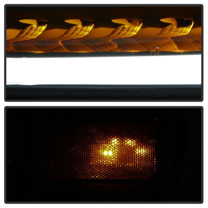 Spyder Auto 9043031 DRL LED Light Bar Projector Headlights; Black Smoke; - Truck Part Superstore