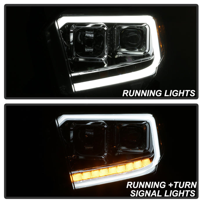 Spyder Auto 9043048 DRL LED Light Bar Projector Headlights; Chrome; - Truck Part Superstore