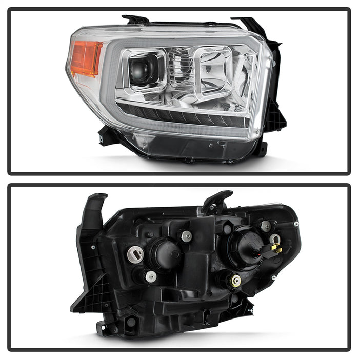 Spyder Auto 9043048 DRL LED Light Bar Projector Headlights; Chrome; - Truck Part Superstore