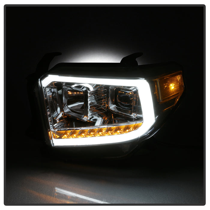 Spyder Auto 9043048 DRL LED Light Bar Projector Headlights; Chrome; - Truck Part Superstore