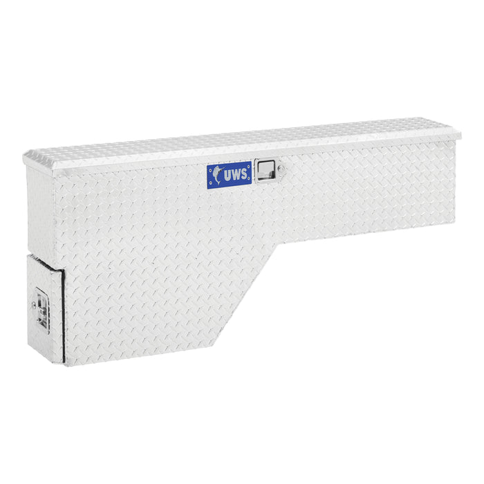 UWS FW-48-DS-P Bright Aluminum 48in. Passenger-Side Wheel Well Tool Box (LTL Shipping Only) - Truck Part Superstore