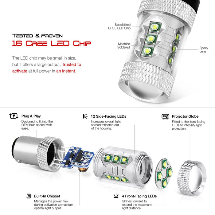 Spyder Auto 9044717 XTune CREE Chip Machine-Soldered Bulb - Truck Part Superstore
