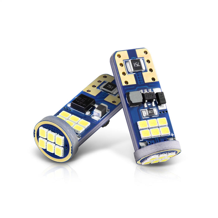 Spyder Auto 9044786 XTune LED Chip Machine-Soldered Bulb; 18 x 2016 LED; Pair; White 5500K; T10/194; - Truck Part Superstore