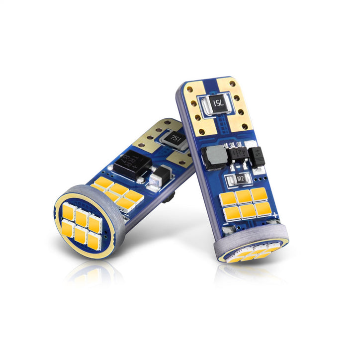 Spyder Auto 9044793 XTune LED Chip Machine-Soldered Bulb; 18 x 2016 LED; Pair; JDM Yellow; T10/194; - Truck Part Superstore