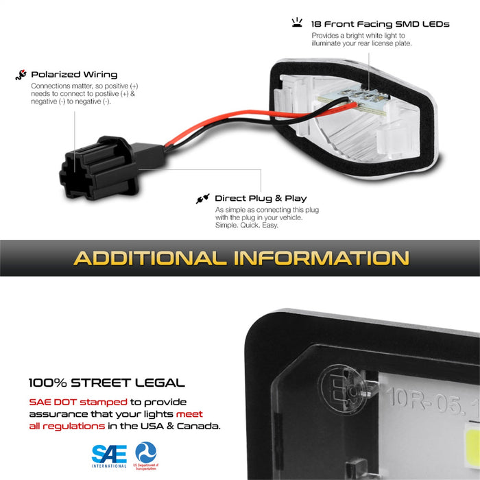 Spyder Auto 9045004 XTune License Plate Bulb Assembly Replacement - Truck Part Superstore