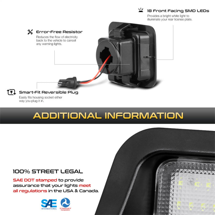 Spyder Auto 9045158 XTune License Plate Bulb Assembly Replacement - Truck Part Superstore