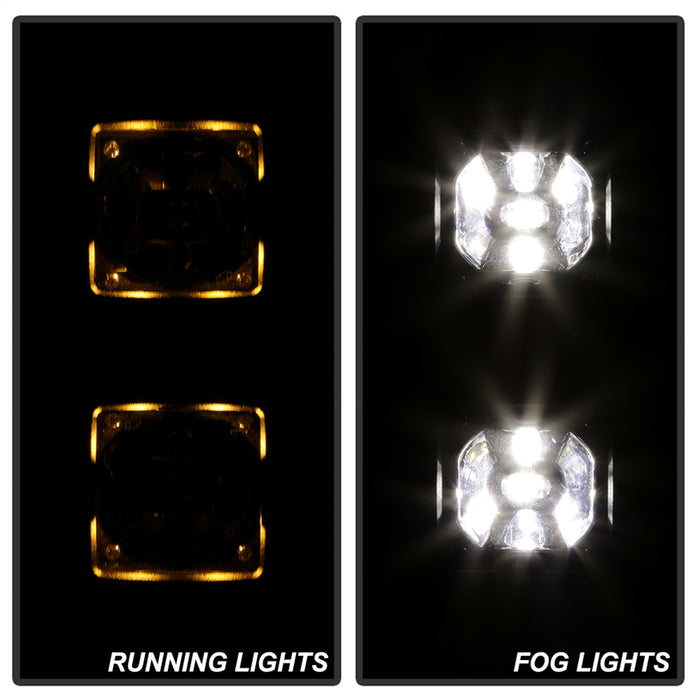 Spyder Auto 9045424 LED Fog Lights; w/Bracket And Switch; No Bulbs Needed; Clear; - Truck Part Superstore