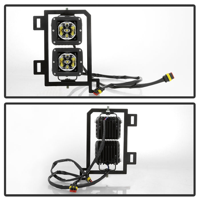 Spyder Auto 9045424 LED Fog Lights; w/Bracket And Switch; No Bulbs Needed; Clear; - Truck Part Superstore