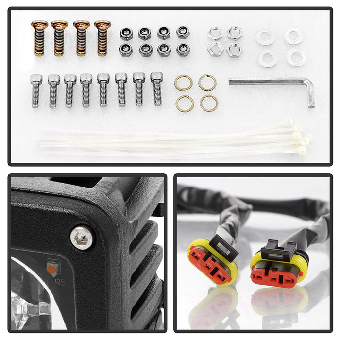 Spyder Auto 9045424 LED Fog Lights; w/Bracket And Switch; No Bulbs Needed; Clear; - Truck Part Superstore