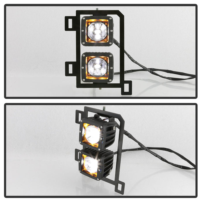 Spyder Auto 9045424 LED Fog Lights; w/Bracket And Switch; No Bulbs Needed; Clear; - Truck Part Superstore