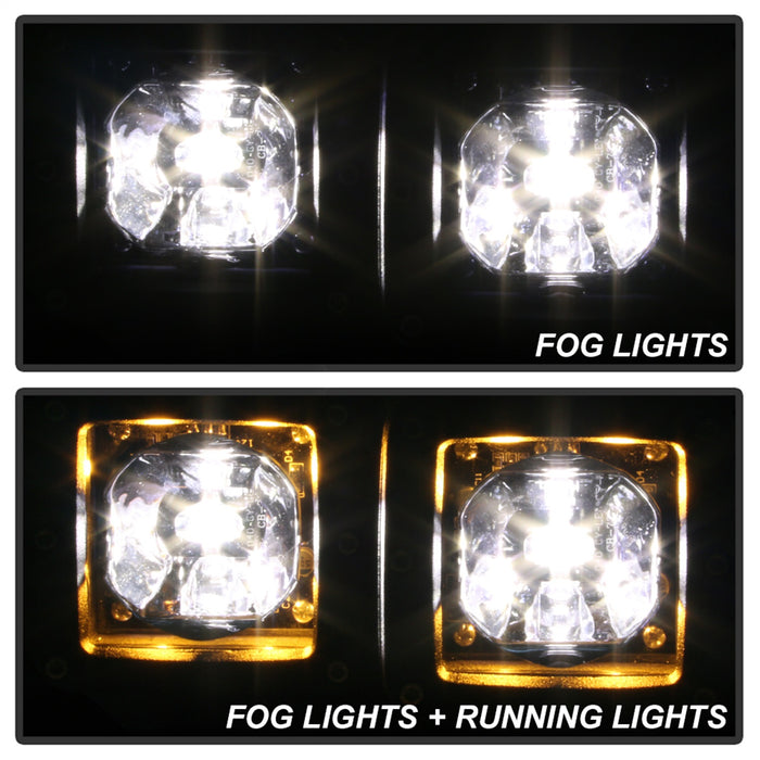 Spyder Auto 9045431 LED Fog Lights; w/Bracket And Switch; No Bulbs Needed; Clear; - Truck Part Superstore