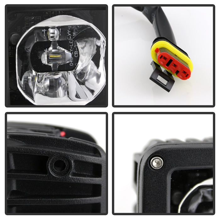 Spyder Auto 9045431 LED Fog Lights; w/Bracket And Switch; No Bulbs Needed; Clear; - Truck Part Superstore