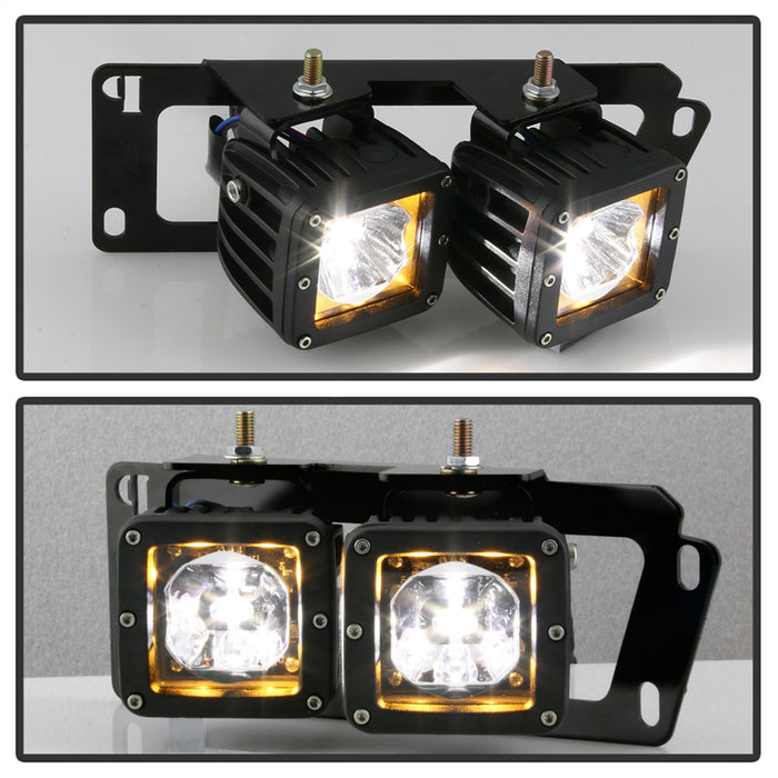 Spyder Auto 9045431 LED Fog Lights; w/Bracket And Switch; No Bulbs Needed; Clear; - Truck Part Superstore