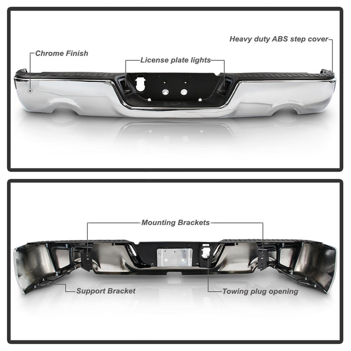 Spyder Auto 9046988 OEM Style Steel Rear Bumper - Truck Part Superstore