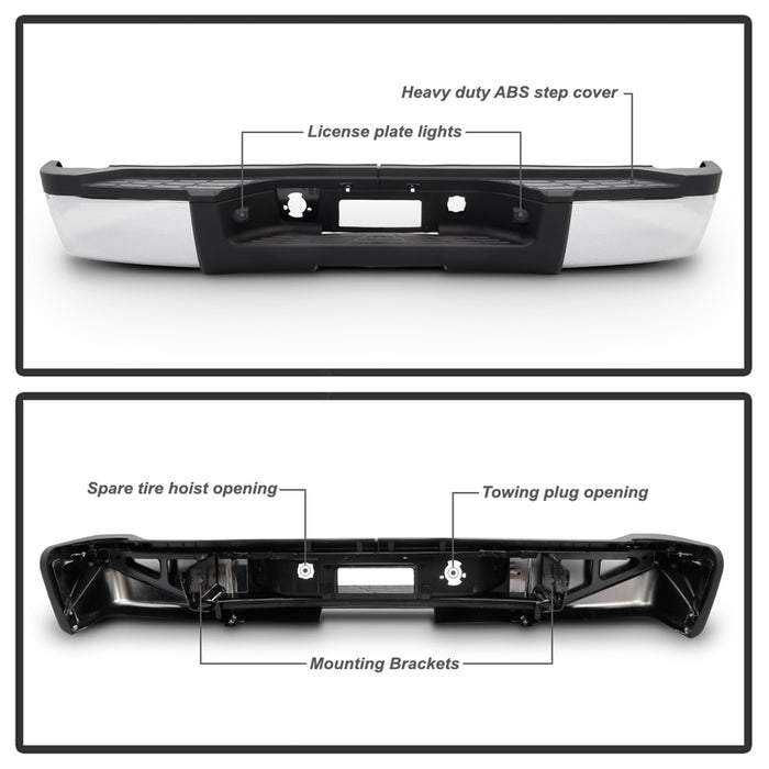 Spyder Auto 9047350 OEM Style Steel Rear Bumper - Truck Part Superstore