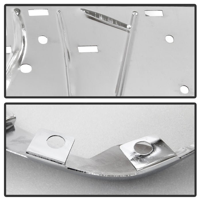 Spyder Auto 9048845 Rear Steel Bumper; Chrome; w/o Park Assist Sensor Hole; OEM PN[23108142]; - Truck Part Superstore