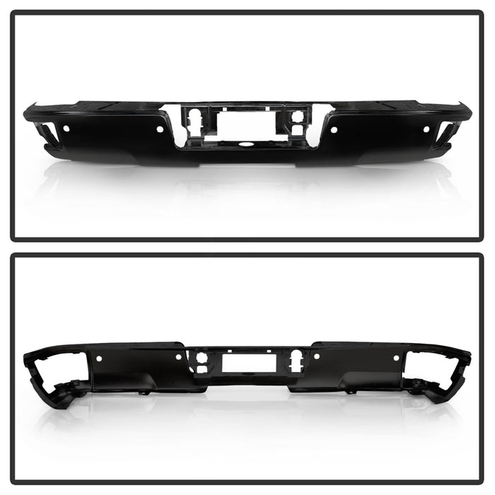 Spyder Auto 9048869 Rear Steel Bumper; Black; w/Park Assist Sensor Hole; OEM PN[23112252]; - Truck Part Superstore