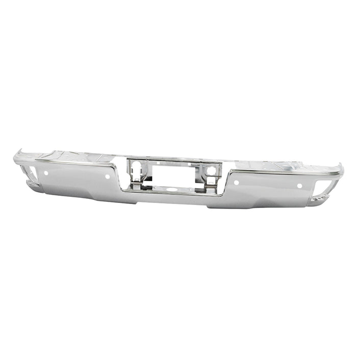 Spyder Auto 9048876 Rear Steel Bumper; Chrome; w/Park Assist Sensor Hole; OEM PN[23108141]; - Truck Part Superstore