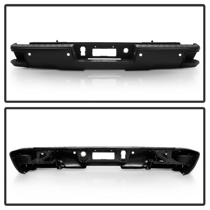 Spyder Auto 9048883 Rear Steel Bumper; Black; OEM PN[23112252-PFM]; - Truck Part Superstore
