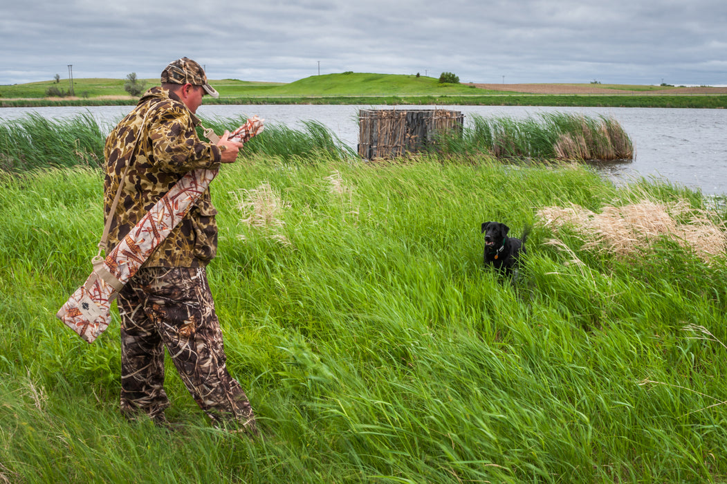 DU-HA 90500 Dri-Hide™ Shotgun Protector; Flushing Pheasants; Incl. Adjustable Sling; Tan; - Truck Part Superstore