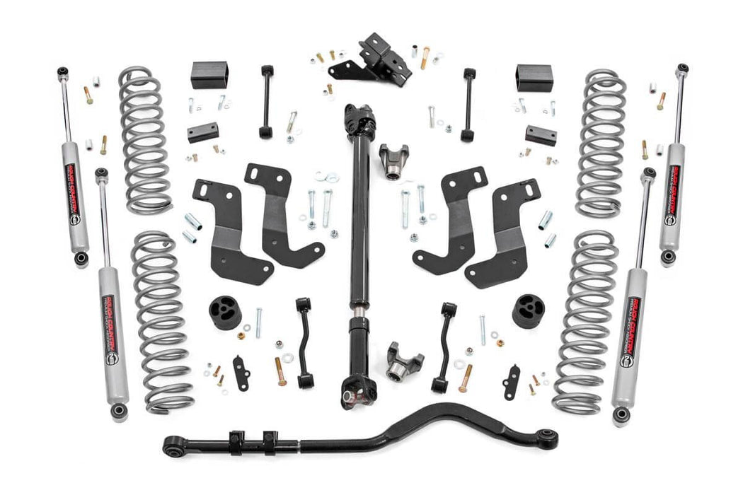 Rough Country 90530 3.5 Inch Jeep Suspension Lift Kit Preminum N3 Shocks Stage 2 Coils & Control Arm Drop 18-20 Wrangler JL Rubicon-2 Door Rough Country - Truck Part Superstore