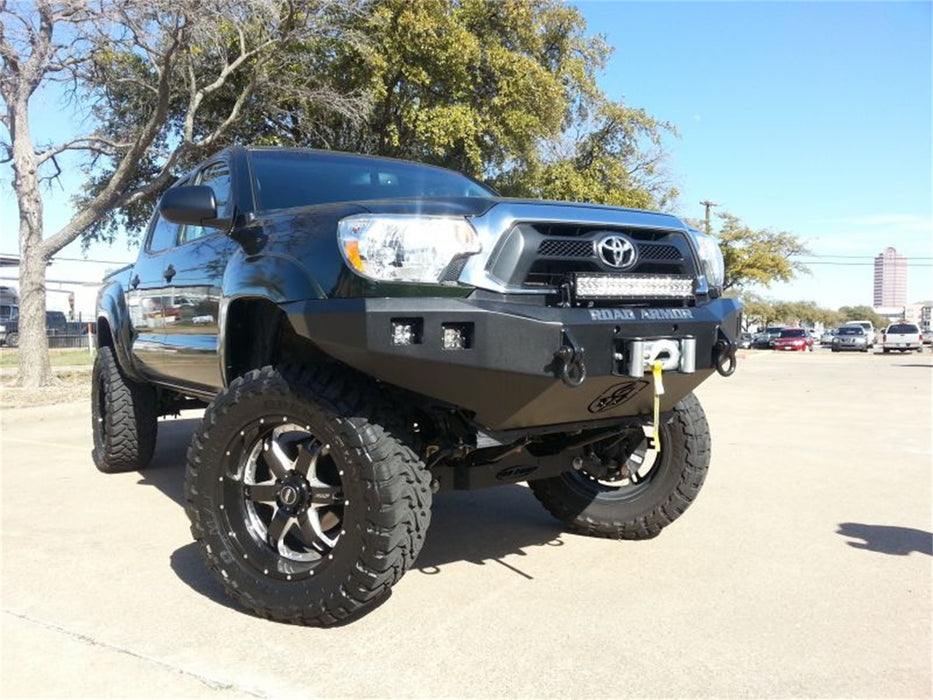 Road Armor 905R0B Stealth Winch Front Bumper; Steel; Satin Black; Square Fog Light Holes; - Truck Part Superstore