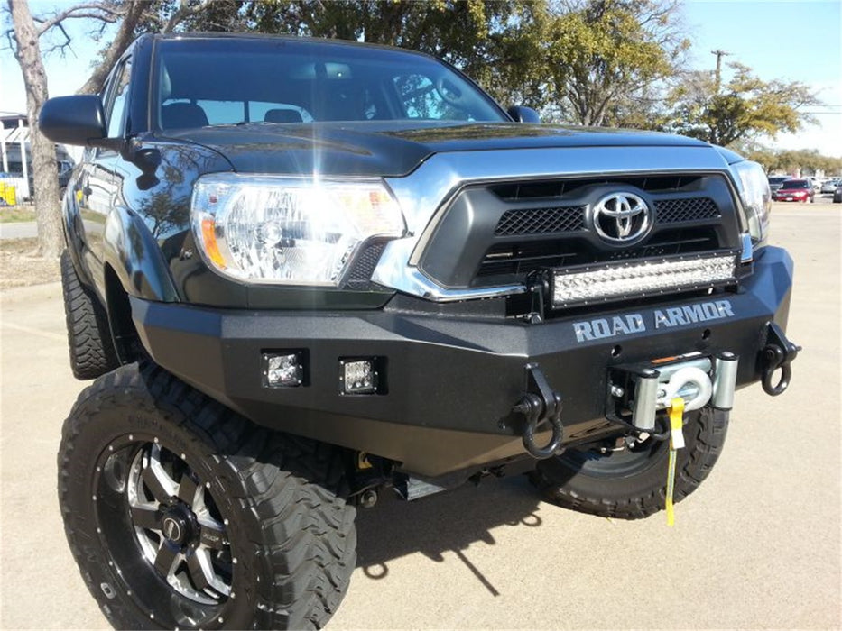 Road Armor 905R0B Stealth Winch Front Bumper; Steel; Satin Black; Square Fog Light Holes; - Truck Part Superstore